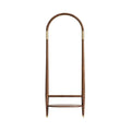 Minimalist Wooden Coat Rack with Brass Accents