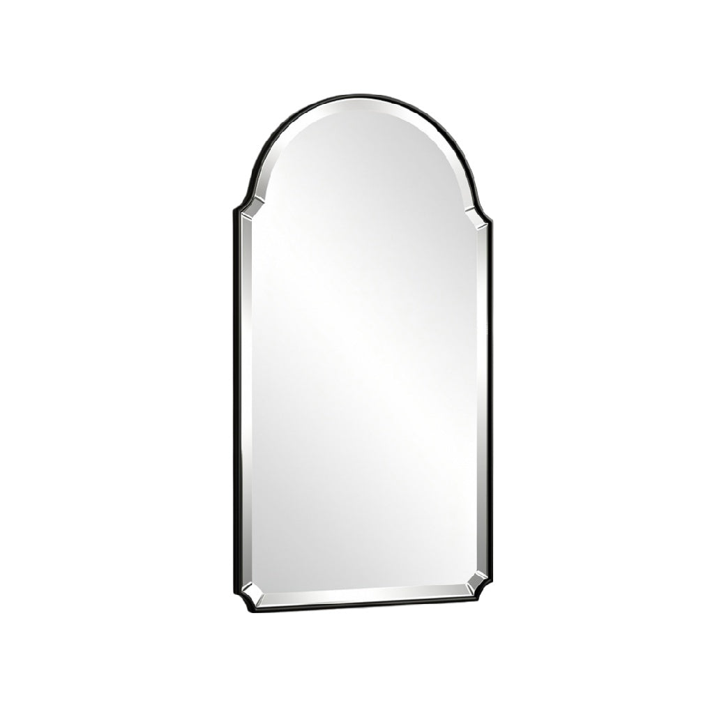 Elegant Arch-Top Wall Mirror with Decorative Frame